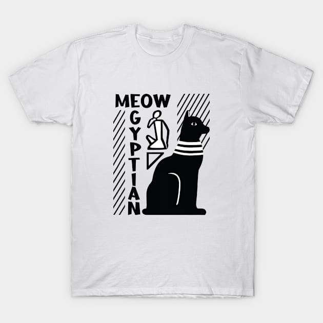 Funny Egyptian Meow T-Shirt by emhoteb